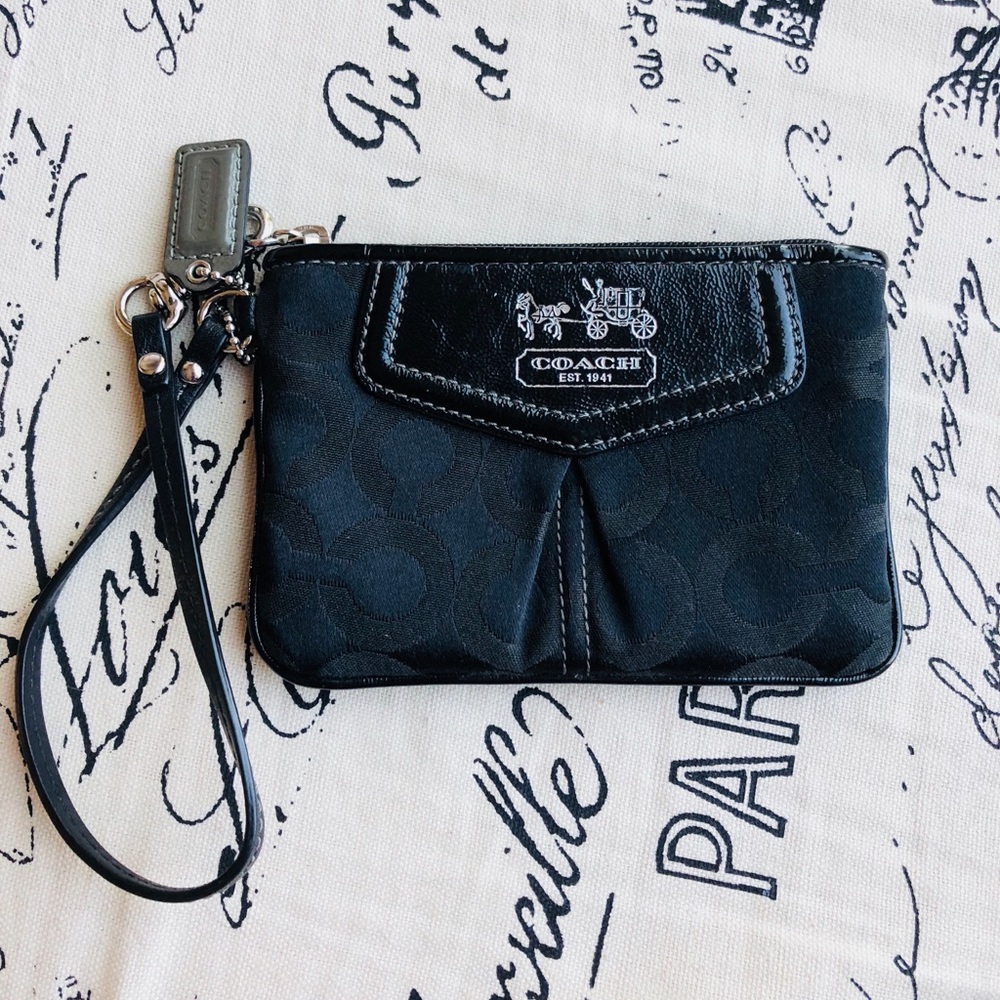 Black coach wristlet